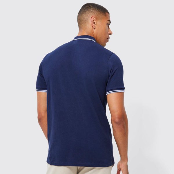 Slim Fit Man Signature Tipped Pique Polo - Image 2