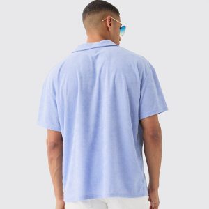 Oversized Man Heavy Interlock Revere Polo