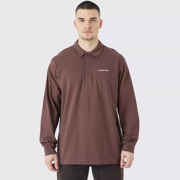 Tall Colour Block Long Sleeve Polo