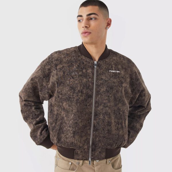 Boxy Acid Wash Bomber